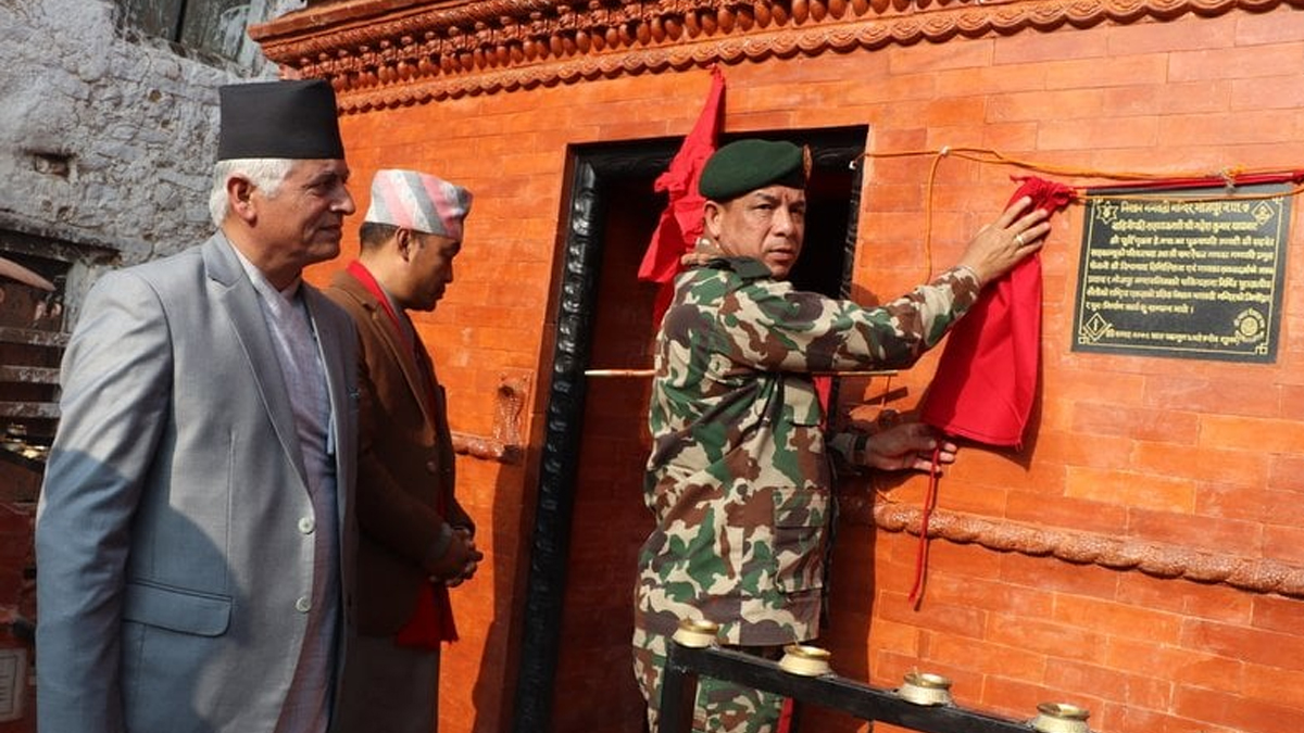 सेनाद्वारा निशान भगवती मन्दिरको जीर्णोद्धार